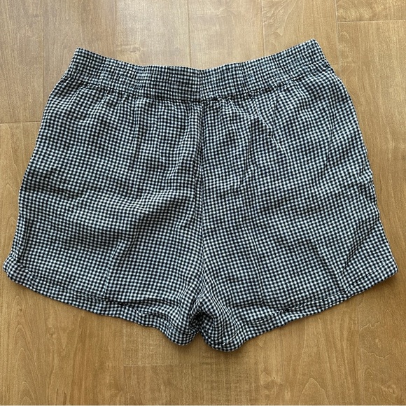 United By Blue Linen Pull-On Short and Cropped Tank Set, Black/White Gingham, L - Picture 11 of 16